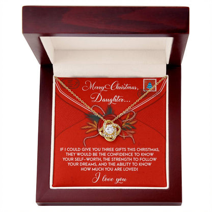 Gift for Daughter - This Christmas - Love Knot Pendant Necklace - Mallard Moon Gift Shop