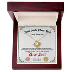 Noth Pole Nice List Gift For Her - Love Knot Pendant Necklace