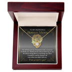 To My Incredible Bonus Mom Thank You for Believing in Me - Love Knot Necklace