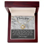 Apology Gift for Girlfriend, Wife, Soulmate - Sorry, With Deep Regret - Love Knot Pendant Necklace