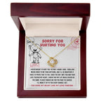 Apology Gift for Girlfriend, Wife, Soulmate - Sorry, Every Chance - Love Knot Pendant Necklace