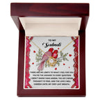 Romantic Gift for Her: Love Knot Necklace with Emotional Soulmate Message