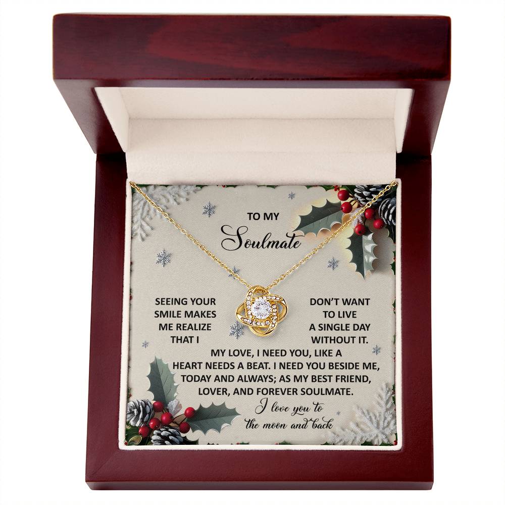 Gift for Soulmate - Forever Soulmate - Love Knot Pendant Necklace - Mallard Moon Gift Shop