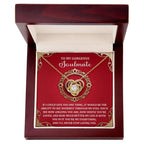 Romantic Anniversary, Valentine's Day Gift for Soulmate, Wife, Girlfriend - Through My Eyes - Love Knot Pendant Necklace