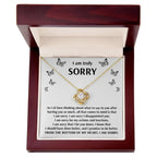 Apology Gift for Girlfriend, Wife, Soulmate - Sorry, Done Better - Love Knot Pendant Necklace