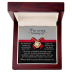 Apology Gift for Girlfriend, Wife, Soulmate - Sorry, Made You Sad - Love Knot Pendant Necklace