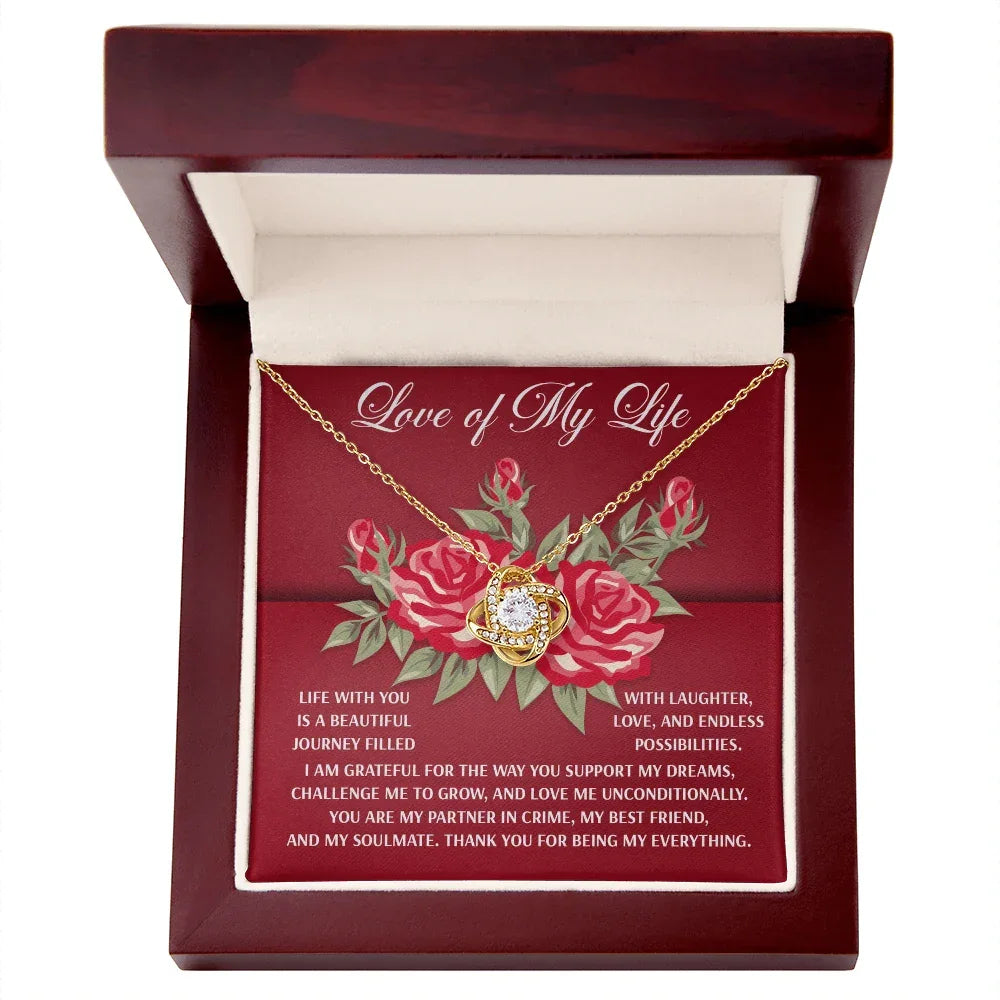 To the Love of My Life – Romantic Soulmate Necklace with Meaningful Message