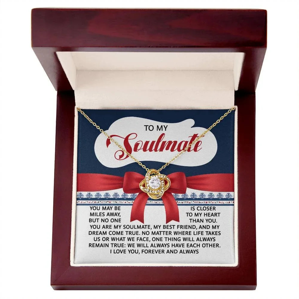 Gift for Soulmate - Have Each Other - Love Knot Pendant Necklace