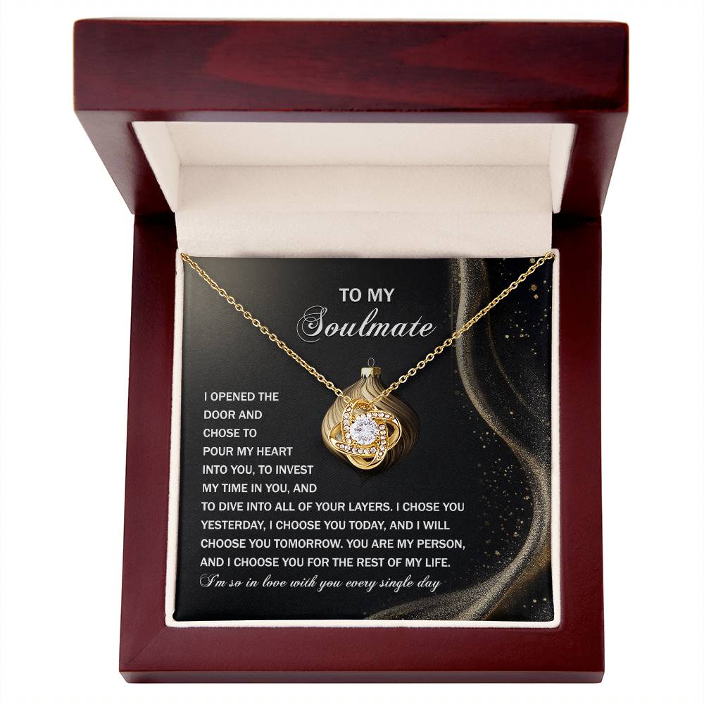 Gift for Soulmate - Into You - Love Knot Pendant Necklace - Mallard Moon Gift Shop