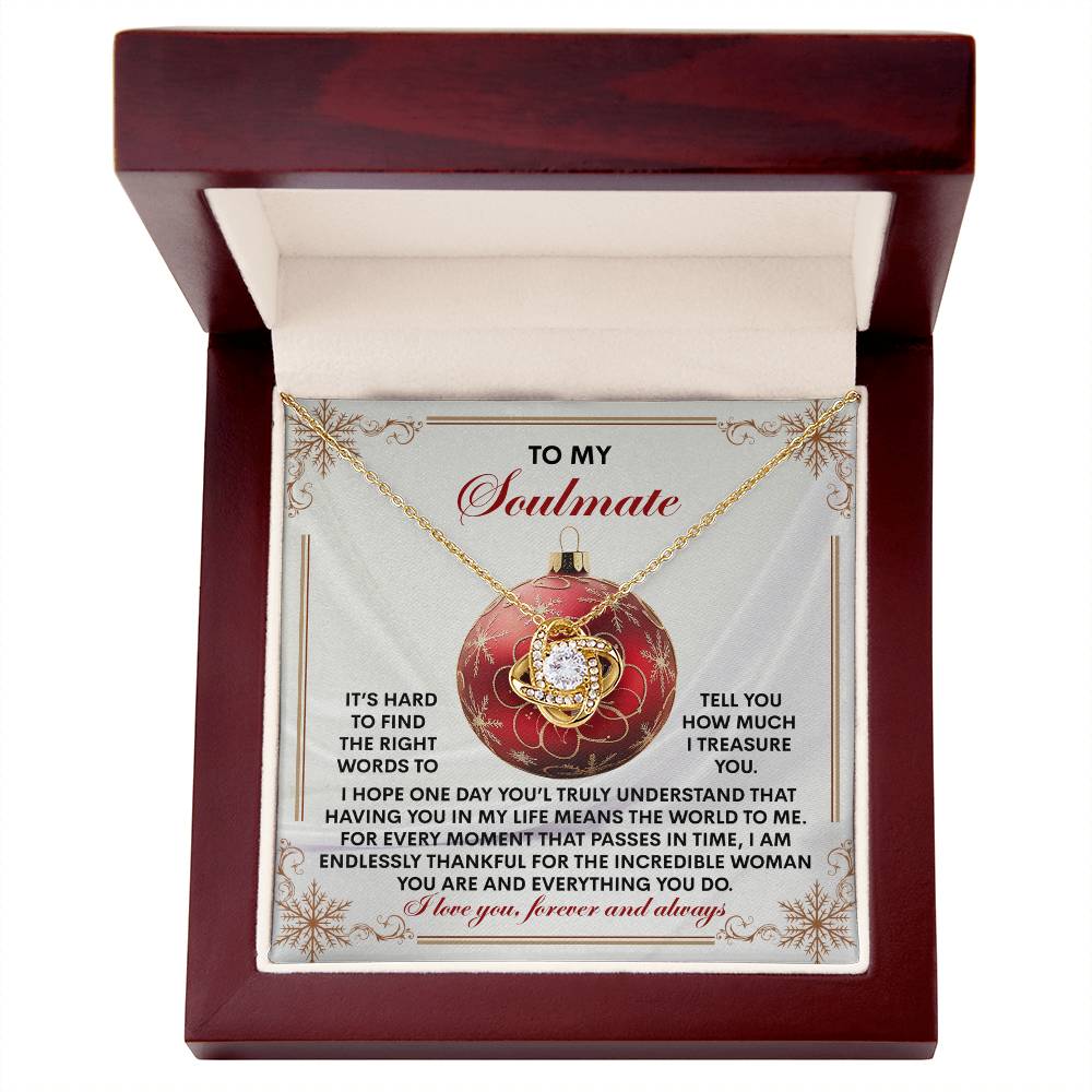 Gift for Soulmate - Incredible Woman - Love Knot Pendant Necklace - Mallard Moon Gift Shop