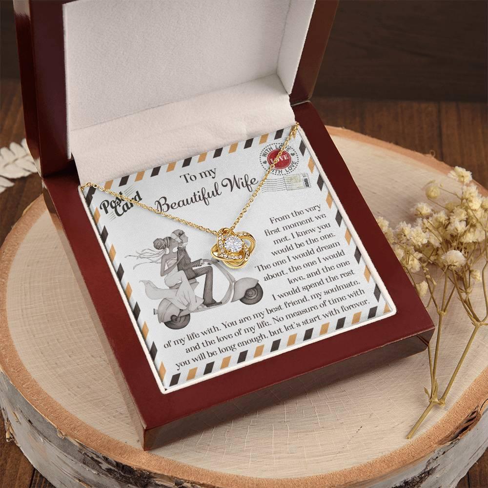 Wife Wedding Gift I Knew You Would-Be The One Love Knot Pendant Necklace - Mallard Moon Gift Shop