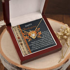 Thanksgiving Gift for Her – “Through Difficult Times” Love Knot Necklace with Message Card | Gratitude Gift for Her