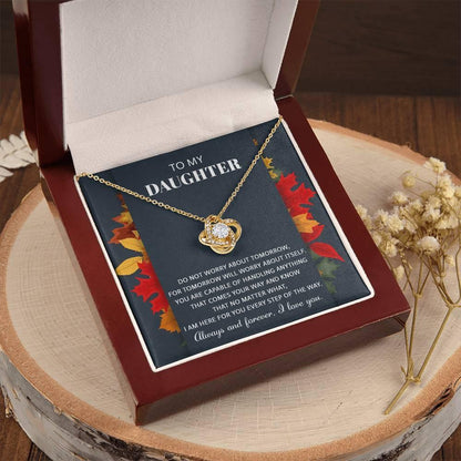Daughter - Comes Your Way - Love Knot Pendant Necklace - Mallard Moon Gift Shop