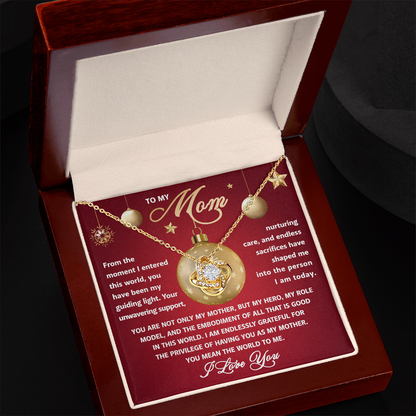 Gift for Mom - My Guiding Light - Love Knot Necklace - Mallard Moon Gift Shop