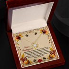 Thanksgiving Gift for Her – “Put Into Words” Love Knot Necklace with Message Card | Heartfelt Gratitude Gift for Her