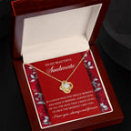 Romantic Anniversary, Valentine's Day Gift for Soulmate, Wife, Girlfriend - The Moment I Met You - Love Knot Pendant Necklace