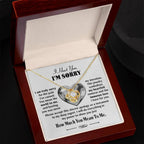 Apology Gift for Girlfriend, Wife, Soulmate - Sorry, Sincere Apology - Love Knot Pendant Necklace
