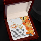 Gift for Daughter - Here I Am, Your Biggest Fan - Love Knot Pendant Necklace