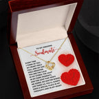 Romantic Anniversary, Valentine's Day Gift for Soulmate, Wife, Girlfriend - Place In My Heart - Love Knot Pendant Necklace