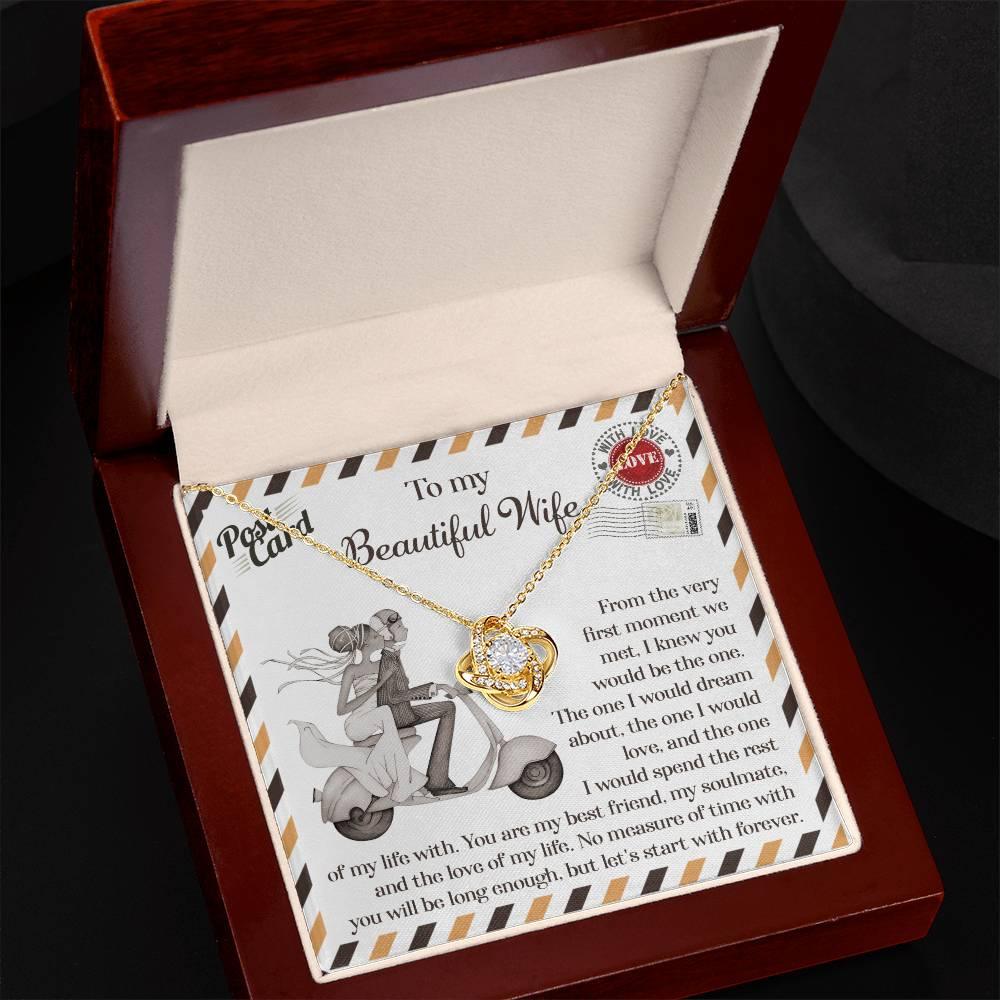 Wife Wedding Gift I Knew You Would-Be The One Love Knot Pendant Necklace - Mallard Moon Gift Shop