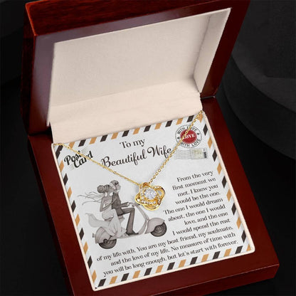 Wife Wedding Gift I Knew You Would-Be The One Love Knot Pendant Necklace - Mallard Moon Gift Shop