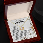Heartfelt Mother to Daughter Gift | Love Knot Necklace with Emotional Message Card