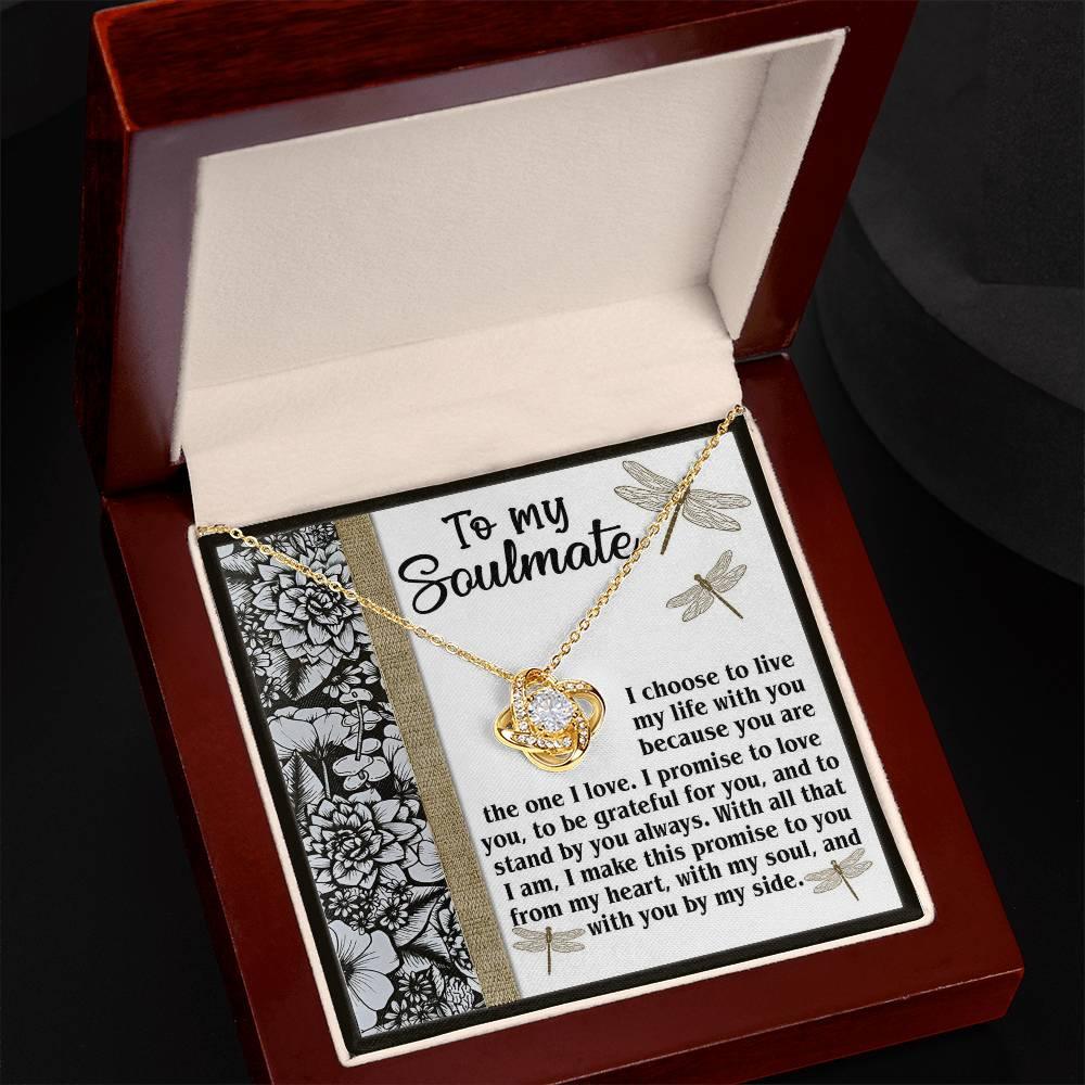 Gift for Soulmate - Make This Promise - Love Knot Pendant Necklace - Mallard Moon Gift Shop