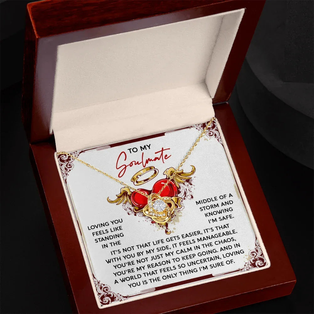 Heartfelt Soulmate Necklace – Celebrate the Calm and Strength She Brings