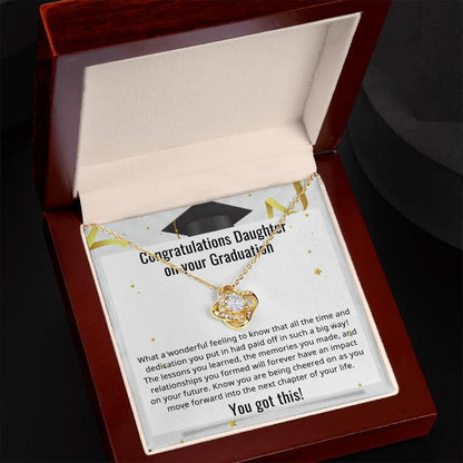 Daughter Congratulations on your Graduation You Got This Love Knot Pendant Necklace - Mallard Moon Gift Shop