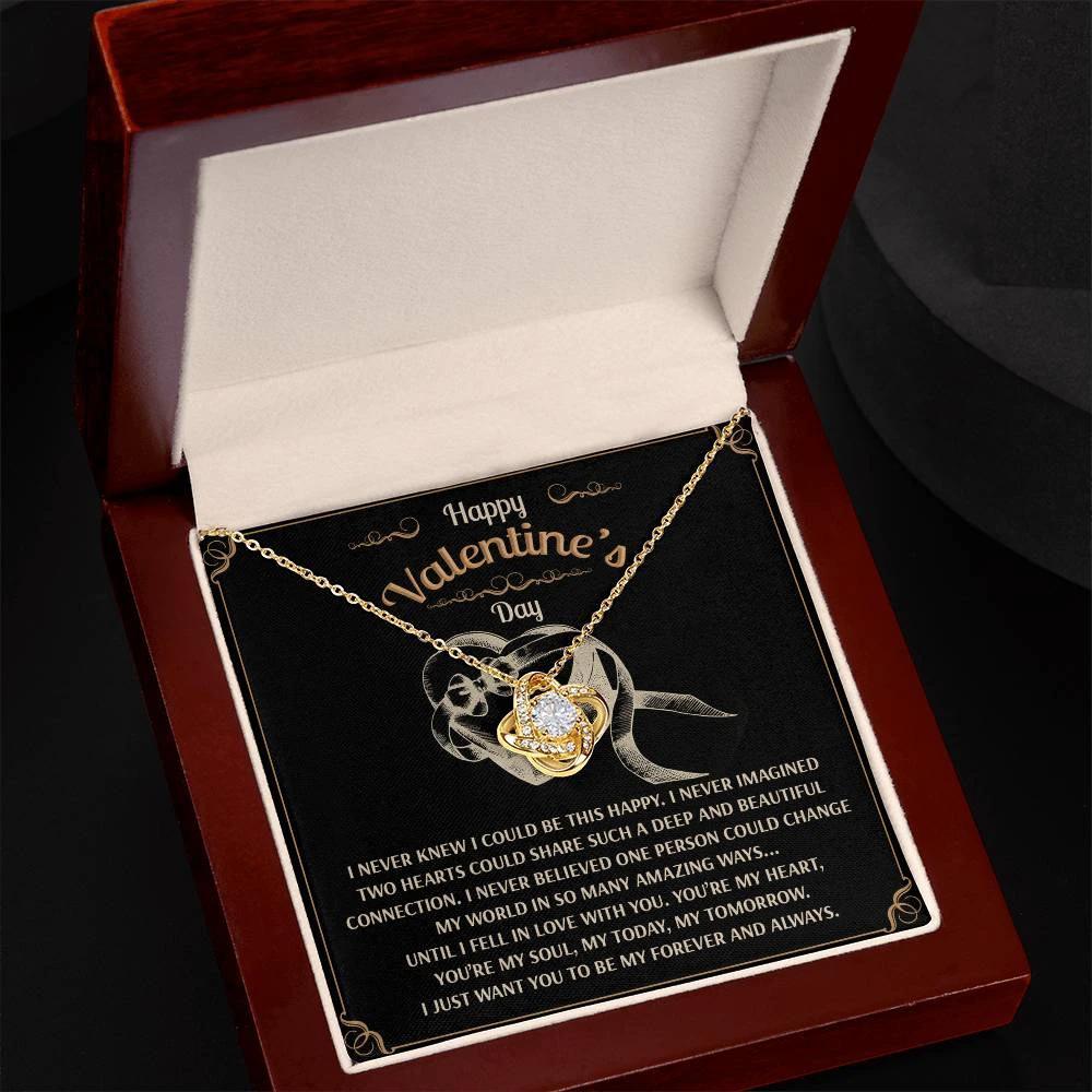 You’re My Forever - Love Knot Necklace - A Timeless Expression of Love for Your Soulmate - Heartfelt Gift for Valentine's Day