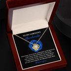 Romantic Gift for Wife or Girlfriend - Love Knot Pendant Necklace with Heartfelt Message for Soulmates