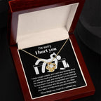 Apology Gift for Girlfriend, Wife, Soulmate - Sorry, Nothing Can Change The Past - Love Knot Pendant Necklace