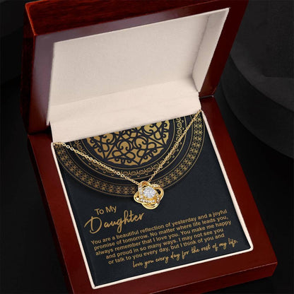 Daughter Gift for Birthday, Graduation, Christmas - Beautiful Reflection - Love Knot Pendant Necklace - Mallard Moon Gift Shop