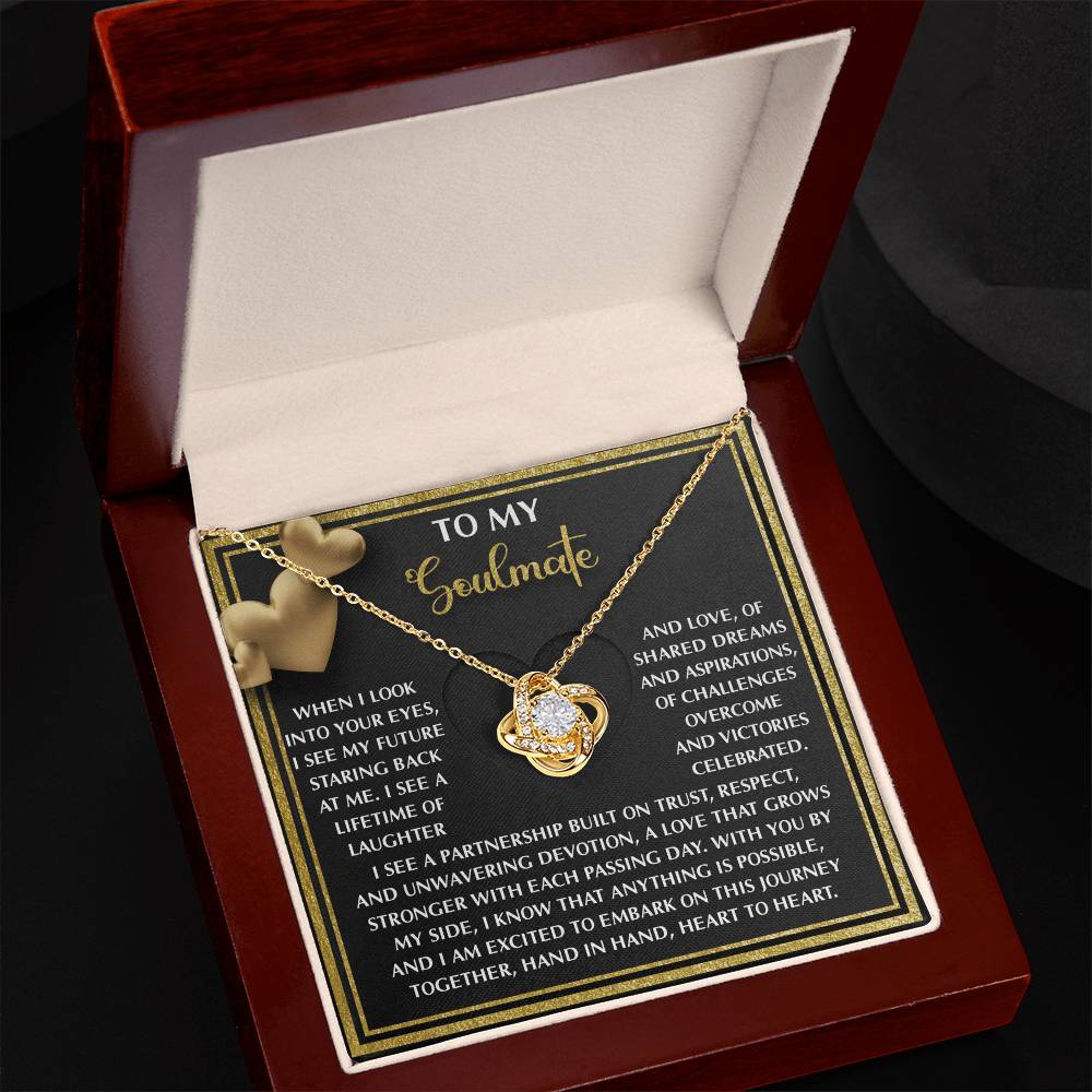 To My Soulmate Love Knot Necklace – A Meaningful Valentine’s Gift Celebrating Trust, Devotion, and Shared Dreams - Mallard Moon Gift Shop