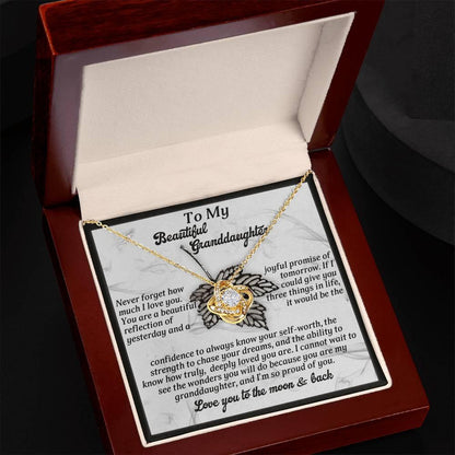 Gift for Granddaughter - Deeply Loved - Love Knot Pendant Necklace - Mallard Moon Gift Shop