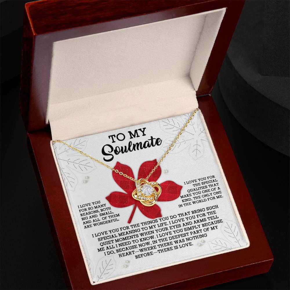 Gift for Soulmate - There Is Love - Love Knot Pendant Necklace - Mallard Moon Gift Shop