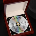 Apology Gift for Girlfriend, Wife, Soulmate - Sorry, Back In Time - Love Knot Pendant Necklace