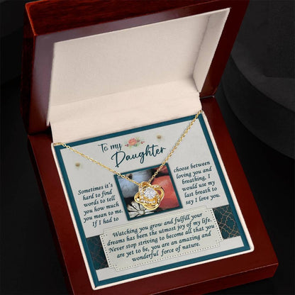 Gift for Daughter - Force Of Nature - Love Knot Pendant Necklace - Mallard Moon Gift Shop