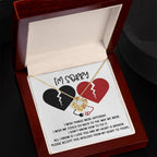 Apology Gift for Girlfriend, Wife, Soulmate - Sorry, Heart Is Broken - Love Knot Pendant Necklace