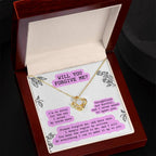 Apology Gift for Girlfriend, Wife, Soulmate - Sorry, Never Meant To Upset You - Love Knot Pendant Necklace
