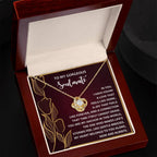 Romantic Anniversary, Valentine's Day Gift for Soulmate, Wife, Girlfriend - Life’s Storms Feel Like Gentle Breezes - Love Knot Pendant Necklace