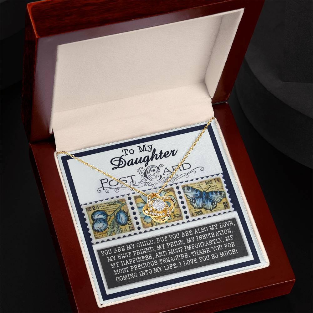 Gift for Daughter - Precious Treasure - Love Knot Pendant Necklace - Mallard Moon Gift Shop