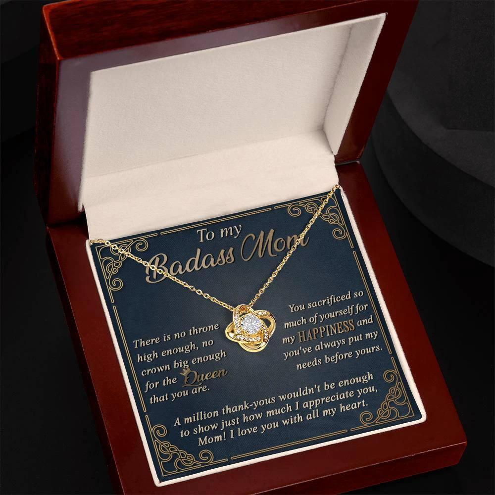 Gift for Mom You are a Queen - Love Knot Necklace