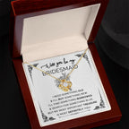 Will You Be My Bridesmaid? Love Knot Necklace with Heartfelt Proposal Card – Unique Bridal Party Gift Idea