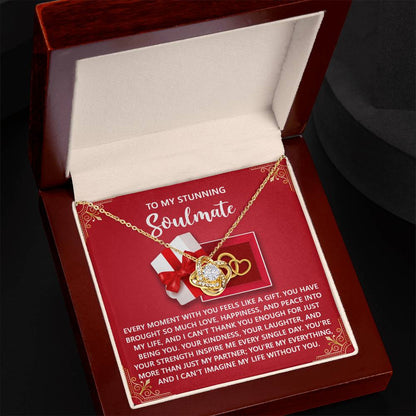 Romantic Anniversary, Valentine's Day Gift for Soulmate, Wife, Girlfriend - Feels Like A Gift - Love Knot Pendant Necklace - Mallard Moon Gift Shop