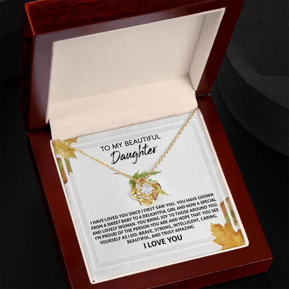 Gift for Daughter - See Yourself - Love Knot Pendant Necklace