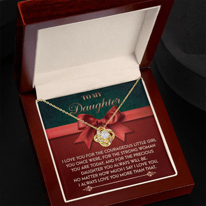 Gift for Daughter - Always Will Be - Love Knot Pendant Necklace - Mallard Moon Gift Shop