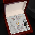 To My Stunning Bride on Our Wedding Day, I Take You to be My Wife Love Knot Pendant Necklace