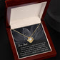 Apology Gift for Girlfriend, Wife, Soulmate - Sorry, Feel So Blue - Love Knot Pendant Necklace - Mallard Moon Gift Shop