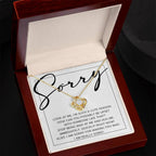 Apology Gift for Girlfriend, Wife, Soulmate - Sorry, Someone Like That - Love Knot Pendant Necklace